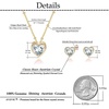 image:imageEVEVIC Austrian Crystal Heart Pendant Necklace Earrings for Women 14K Gold Plated Hypoallergenic Jewelry SetWhite