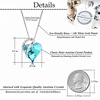 image:imageEVEVIC Austrian Crystal Heart Pendant Necklaces for Women Fashion 14K Gold Plated Dainty Necklace Hypoallergenic JewelryBermuda Blue