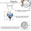 image:imageEVEVIC Austrian Crystal Heart Pendant Necklaces for Women Fashion 14K Gold Plated Dainty Necklace Hypoallergenic JewelryDark Blue