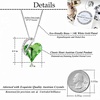 image:imageEVEVIC Austrian Crystal Heart Pendant Necklaces for Women Fashion 14K Gold Plated Dainty Necklace Hypoallergenic JewelryFern Green