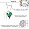 image:imageEVEVIC Austrian Crystal Heart Pendant Necklaces for Women Fashion 14K Gold Plated Dainty Necklace Hypoallergenic JewelryGreen