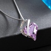 image:imageEVEVIC Austrian Crystal Heart Pendant Necklaces for Women Fashion 14K Gold Plated Dainty Necklace Hypoallergenic JewelryLight Purple