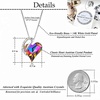 image:imageEVEVIC Austrian Crystal Heart Pendant Necklaces for Women Fashion 14K Gold Plated Dainty Necklace Hypoallergenic JewelryRainbow