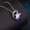 image:imageEVEVIC Austrian Crystal Heart Pendant Necklaces for Women Fashion 14K Gold Plated Dainty Necklace Hypoallergenic JewelryTanzanite