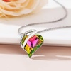 image:imageEVEVIC Austrian Crystal Heart Pendant Necklaces for Women Fashion 14K Gold Plated Dainty Necklace Hypoallergenic JewelryVitrail Medium