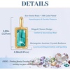 image:imageEVEVIC Austrian Crystal Leverback Earrings for Women Baguette Crystal Drop Earrings 14K Rose Gold Plated Hypoallergenic Jewelry GiftAquamarine