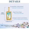 image:imageEVEVIC Austrian Crystal Leverback Earrings for Women Baguette Crystal Drop Earrings 14K Rose Gold Plated Hypoallergenic Jewelry GiftAurora Borealis