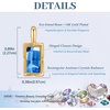 image:imageEVEVIC Austrian Crystal Leverback Earrings for Women Baguette Crystal Drop Earrings 14K Rose Gold Plated Hypoallergenic Jewelry GiftBermuda Blue