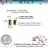 image:imageEVEVIC Austrian Crystal Leverback Earrings for Women Baguette Crystal Drop Earrings 14K Rose Gold Plated Hypoallergenic Jewelry GiftEmerald Green
