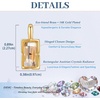 image:imageEVEVIC Austrian Crystal Leverback Earrings for Women Baguette Crystal Drop Earrings 14K Rose Gold Plated Hypoallergenic Jewelry GiftLight Topaz