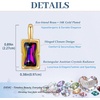 image:imageEVEVIC Austrian Crystal Leverback Earrings for Women Baguette Crystal Drop Earrings 14K Rose Gold Plated Hypoallergenic Jewelry GiftVitrail Medium