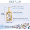 image:imageEVEVIC Austrian Crystal Leverback Earrings for Women Baguette Crystal Drop Earrings 14K Rose Gold Plated Hypoallergenic Jewelry GiftWhite Clear
