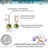 image:imageEVEVIC Austrian Crystal Leverback Square Cushion Halo Dangle Huggie Earrings for Women 14K Gold Plated Hypoallergenic Jewelry GiftVitrail Medium