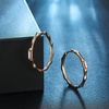 image:imageEVEVIC Austrian Crystal Lightweight Bamboo Gold Hoop Earrings for Women 14K Rose Gold Plated Hypoallergenic Earring Jewelry GiftAntique Pink