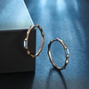 image:imageEVEVIC Austrian Crystal Lightweight Bamboo Gold Hoop Earrings for Women 14K Rose Gold Plated Hypoallergenic Earring Jewelry GiftAquamarine
