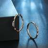 image:imageEVEVIC Austrian Crystal Lightweight Bamboo Gold Hoop Earrings for Women 14K Rose Gold Plated Hypoallergenic Earring Jewelry GiftDark Blue