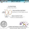 image:imageEVEVIC Austrian Crystal Lightweight Bamboo Gold Hoop Earrings for Women 14K Rose Gold Plated Hypoallergenic Earring Jewelry GiftPink