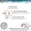 image:imageEVEVIC Austrian Crystal Lightweight Bamboo Gold Hoop Earrings for Women 14K Rose Gold Plated Hypoallergenic Earring Jewelry GiftRed
