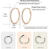 image:imageEVEVIC Austrian Crystal Lightweight Champagne Gold Hoop Earrings for Women Trendy 14K Gold Plated Hoops Earring Jewelry GiftAurora Borealis