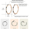 image:imageEVEVIC Austrian Crystal Lightweight Champagne Gold Hoop Earrings for Women Trendy 14K Gold Plated Hoops Earring Jewelry GiftDark Blue
