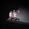 image:imageEVEVIC Austrian Crystal Marquise Leverback Drop Earrings for Women Trendy 14K White Gold Plated Hypoallergenic Dangle Earring Jewelry GiftAntique Pink