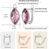 image:imageEVEVIC Austrian Crystal Marquise Leverback Drop Earrings for Women Trendy 14K White Gold Plated Hypoallergenic Dangle Earring Jewelry GiftAntique Pink