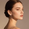 image:imageEVEVIC Austrian Crystal Marquise Leverback Drop Earrings for Women Trendy 14K White Gold Plated Hypoallergenic Dangle Earring Jewelry GiftAntique Pink