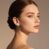 image:imageEVEVIC Austrian Crystal Marquise Leverback Drop Earrings for Women Trendy 14K White Gold Plated Hypoallergenic Dangle Earring Jewelry GiftBlue