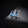 image:imageEVEVIC Austrian Crystal Marquise Leverback Drop Earrings for Women Trendy 14K White Gold Plated Hypoallergenic Dangle Earring Jewelry GiftBlue