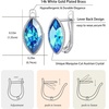 image:imageEVEVIC Austrian Crystal Marquise Leverback Drop Earrings for Women Trendy 14K White Gold Plated Hypoallergenic Dangle Earring Jewelry GiftBlue