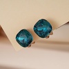 image:imageEVEVIC Austrian Crystal Square Cilp On Earrings for Women 14K Gold Plated Non Pierced for Sensitive Ears Jewelry Gifts for AnniversaryAqua Blue