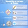 image:imageEVEVIC Austrian Crystal Square Cilp On Earrings for Women 14K Gold Plated Non Pierced for Sensitive Ears Jewelry Gifts for AnniversaryAurora Borealis