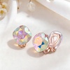image:imageEVEVIC Austrian Crystal Square Cilp On Earrings for Women 14K Gold Plated Non Pierced for Sensitive Ears Jewelry Gifts for AnniversaryAurora Borealis