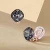 image:imageEVEVIC Austrian Crystal Square Cilp On Earrings for Women 14K Gold Plated Non Pierced for Sensitive Ears Jewelry Gifts for AnniversaryBlack