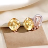 image:imageEVEVIC Austrian Crystal Square Cilp On Earrings for Women 14K Gold Plated Non Pierced for Sensitive Ears Jewelry Gifts for AnniversaryChampagne