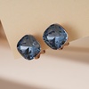image:imageEVEVIC Austrian Crystal Square Cilp On Earrings for Women 14K Gold Plated Non Pierced for Sensitive Ears Jewelry Gifts for AnniversaryDenim Blue