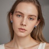 image:imageEVEVIC Austrian Crystal Square Cilp On Earrings for Women 14K Gold Plated Non Pierced for Sensitive Ears Jewelry Gifts for AnniversaryDenim Blue