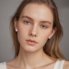 image:imageEVEVIC Austrian Crystal Square Cilp On Earrings for Women 14K Gold Plated Non Pierced for Sensitive Ears Jewelry Gifts for AnniversaryPink