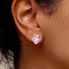 image:imageEVEVIC Austrian Crystal Square Cilp On Earrings for Women 14K Gold Plated Non Pierced for Sensitive Ears Jewelry Gifts for AnniversaryPink