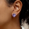 image:imageEVEVIC Austrian Crystal Square Cilp On Earrings for Women 14K Gold Plated Non Pierced for Sensitive Ears Jewelry Gifts for AnniversaryTanzanite