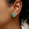 image:imageEVEVIC Austrian Crystal Square Cilp On Earrings for Women 14K Gold Plated Non Pierced for Sensitive Ears Jewelry Gifts for AnniversaryTeal