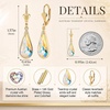 image:imageEVEVIC Austrian Crystal Teardrop Leverback Dangle Drop Earrings for Women 14K Gold Plated Hypoallergenic Jewelry GiftAurora Borealis