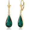 image:imageEVEVIC Austrian Crystal Teardrop Leverback Dangle Drop Earrings for Women 14K Gold Plated Hypoallergenic Jewelry GiftEmerald Green