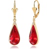 image:imageEVEVIC Austrian Crystal Teardrop Leverback Dangle Drop Earrings for Women 14K Gold Plated Hypoallergenic Jewelry GiftRed