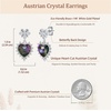 image:imageEVEVIC Austrian Crystal Vintage Sacred Heart Drop Earrings for Women Victorian Style 14k White Gold Plated Dangle Earring Jewelry GiftRainbow
