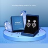 image:imageEVEVIC Austrian Crystal Vintage Sacred Heart Drop Earrings for Women Victorian Style 14k White Gold Plated Dangle Earring Jewelry GiftRainbow