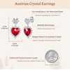 image:imageEVEVIC Austrian Crystal Vintage Sacred Heart Drop Earrings for Women Victorian Style 14k White Gold Plated Dangle Earring Jewelry GiftRed
