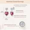 image:imageEVEVIC Austrian Crystal Vintage Sacred Heart Drop Earrings for Women Victorian Style 14k White Gold Plated Dangle Earring Jewelry GiftRose Pink