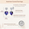 image:imageEVEVIC Austrian Crystal Vintage Sacred Heart Drop Earrings for Women Victorian Style 14k White Gold Plated Dangle Earring Jewelry GiftViolet