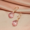 image:imageEVEVIC Austrian Crystals Baroque Pendant Necklace Earrings for Women 14K Gold Plated Hypoallergenic Hook Drop Dangle Earrings Jewelry Set Pink